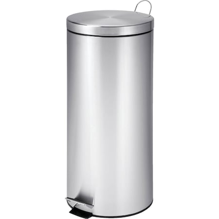 Honey-Can-Do 30 Liter Stainless Steel Step-On Wastebasket TRS-09274